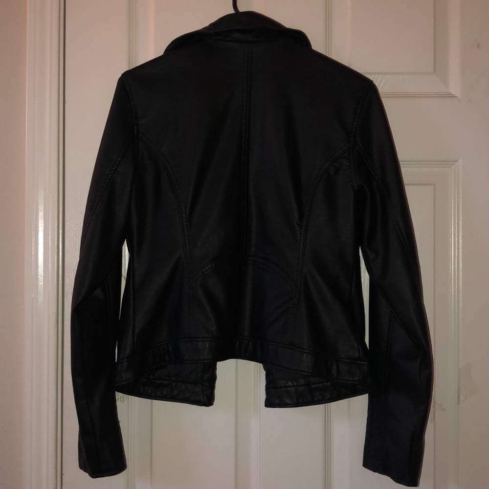 Black faux leather jacket - Picture 2 of 2